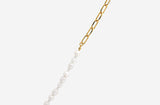 IX Uniqio Perle Halskæde Forgyldt