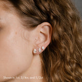 Ohrstecker aus 14K Rosegold I Birnenförmiger Solitär I Labor-Diamant