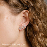 Ohrstecker aus 14K Rosegold I Trillion-Solitär I Labor-Diamant