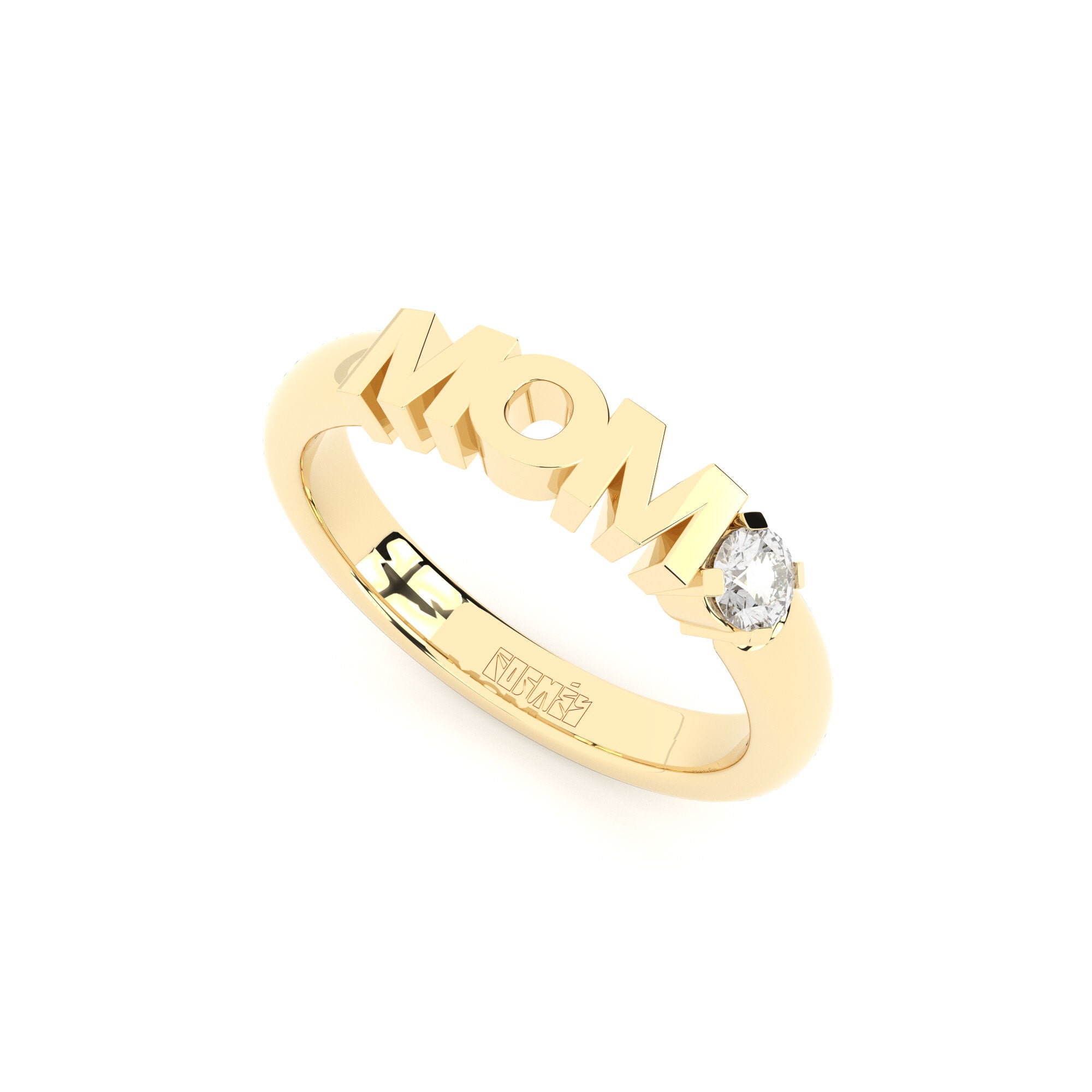 Becoming Mom 18K Guld Ring m. Lab-Grown Diamant