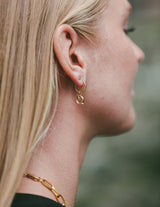 IX Q Letter 22K Gold Plated Pendant