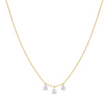 Danaé hanging 18K Gold Necklace w. Diamonds