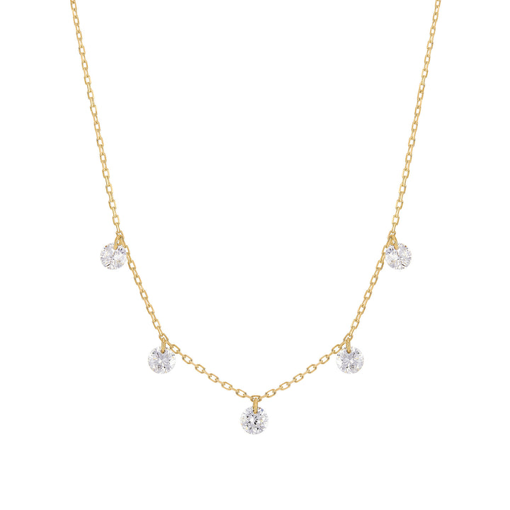 Danaé Halskette aus 18K Gold, Weißgold oder Rosegold I Diamanten, 0.45 Kt.