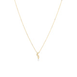 Pavé Symbols Moon 18K Gold, Whitegold or Rosegold Necklace w. Diamonds