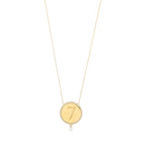 7 Medallion 18K Gold Necklace w. Diamonds