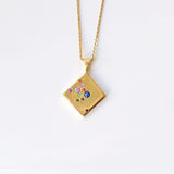 Josephine 18K Gold Necklace w. Sapphires, Tsavorites, Rubies & Amethysts