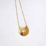 Signe 18K Gold Necklace w. Sapphire