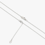 Solitaire Trillion 14K Whitegold Necklace w. Lab-Grown Diamond