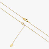Solitaire Oval 14K Gold Necklace w. Lab-Grown Diamond
