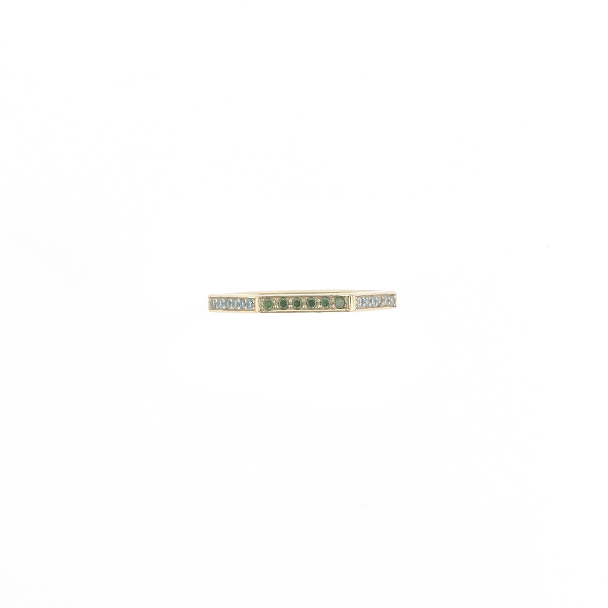 Klassischer Hexagon Goldring 14K I Diamanten