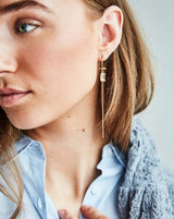 Nord White 18K Whitegold Long Pendant w. Topaz & Diamond