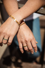 IX Rope Gold Plated Ring