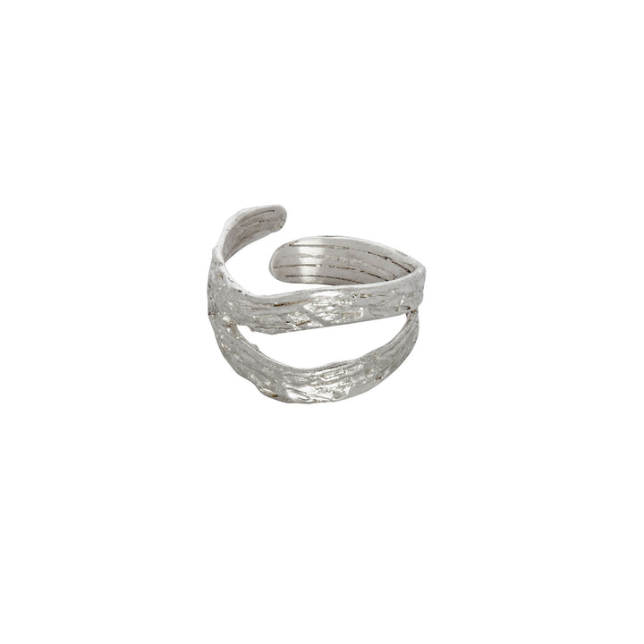 Wave Double Ring Sølv