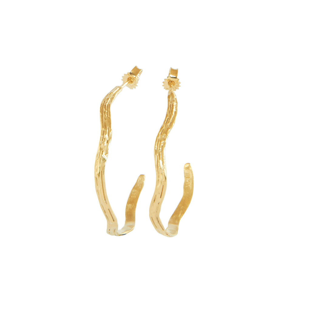 Wave Hoops goldplattiert