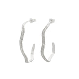 Wave Hoops Silver