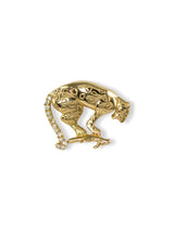 Leopard Single 14K Gold Stud w. Diamonds