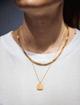 IX Cushion Forgyldt Vedhæng