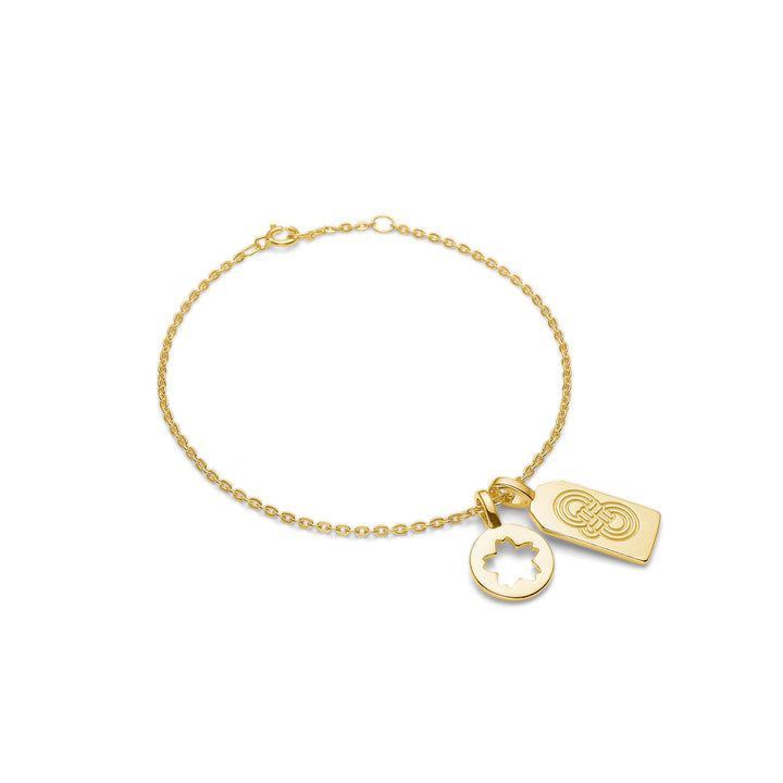Omamori Sakura Forgyldt Armbånd