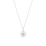 Daisy 110 mm. Silver Necklace w. Diamonds, 0.05 ct.