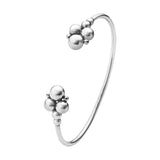 Moonlight Grapes open Silver Bangle