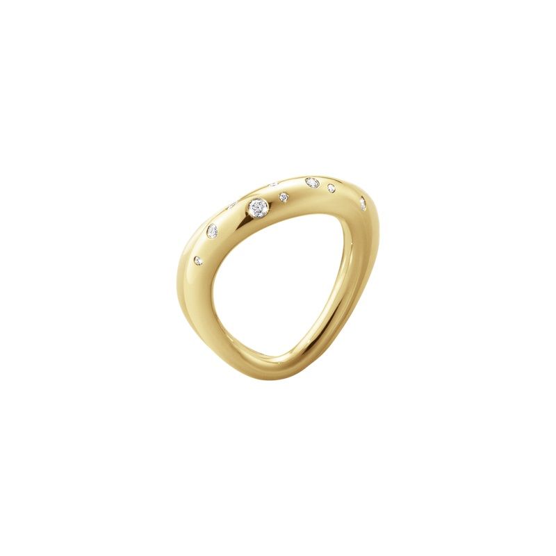 Offspring Goldring aus 18K I Diamanten 0.14 Kt.
