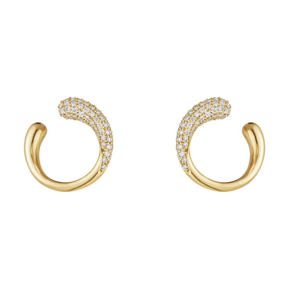 Mercy 18K Gold Earrings w. Diamonds