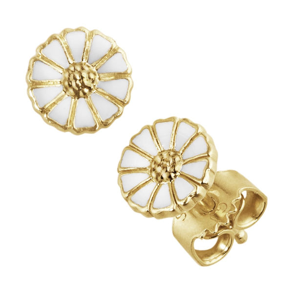 Daisy 7 mm. Gold Plated Earrings