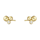 Moonlight Grapes 18K Gold Earrings w. Diamonds