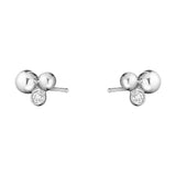 Moonlight Grapes Silver Studs w. Diamonds