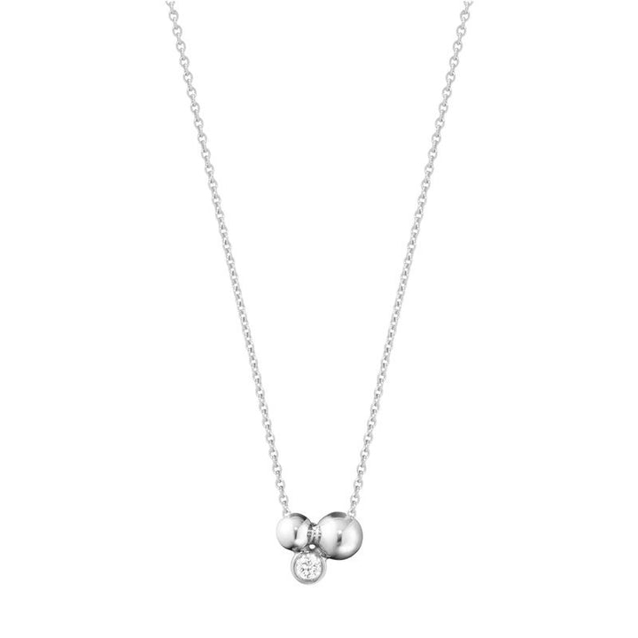Moonlight Grapes pendant Silver Necklace w. Diamond