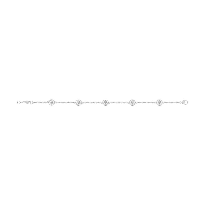 Marguerit 7 mm. Sølv Armbånd