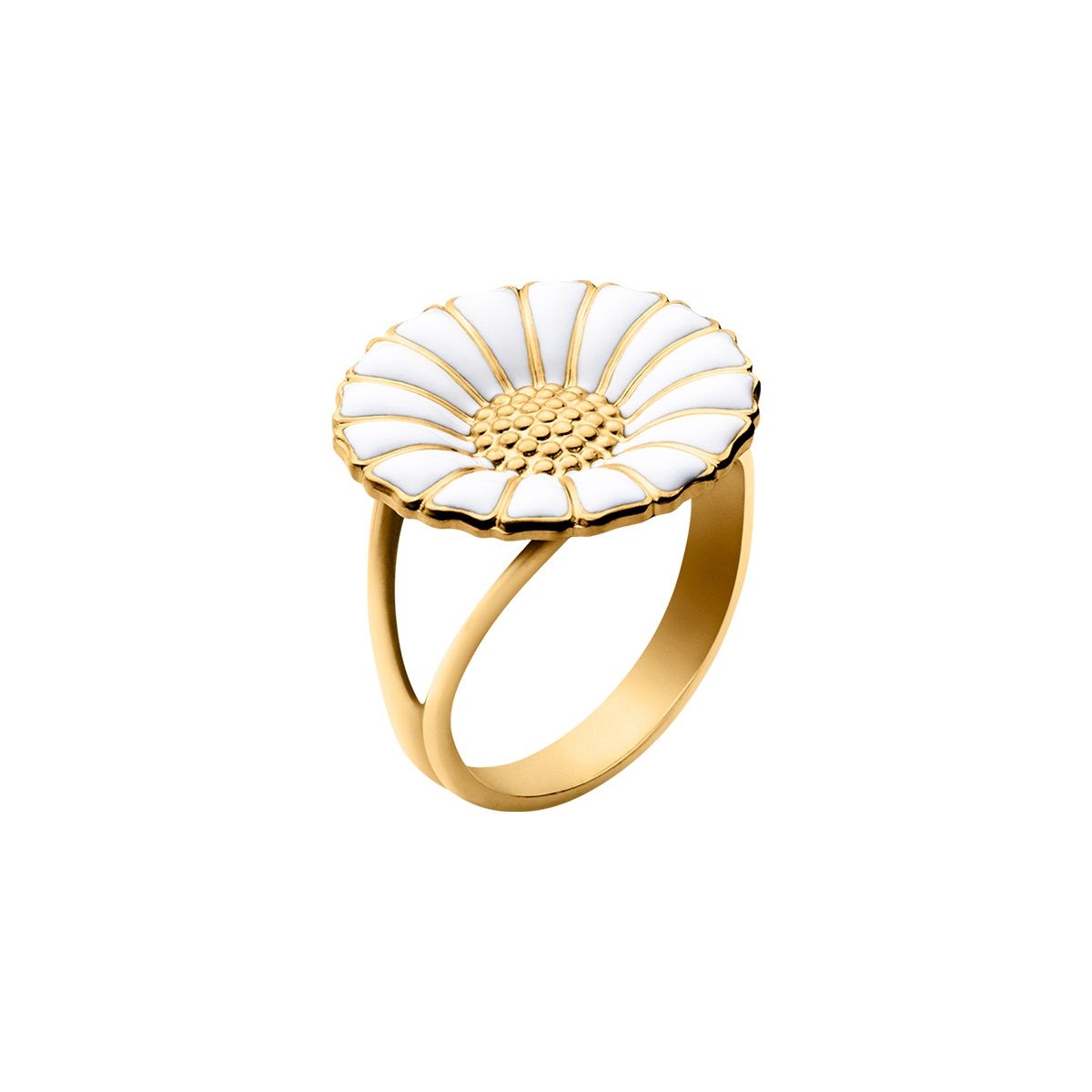 Marguerit 18 mm. Forgyldt Ring