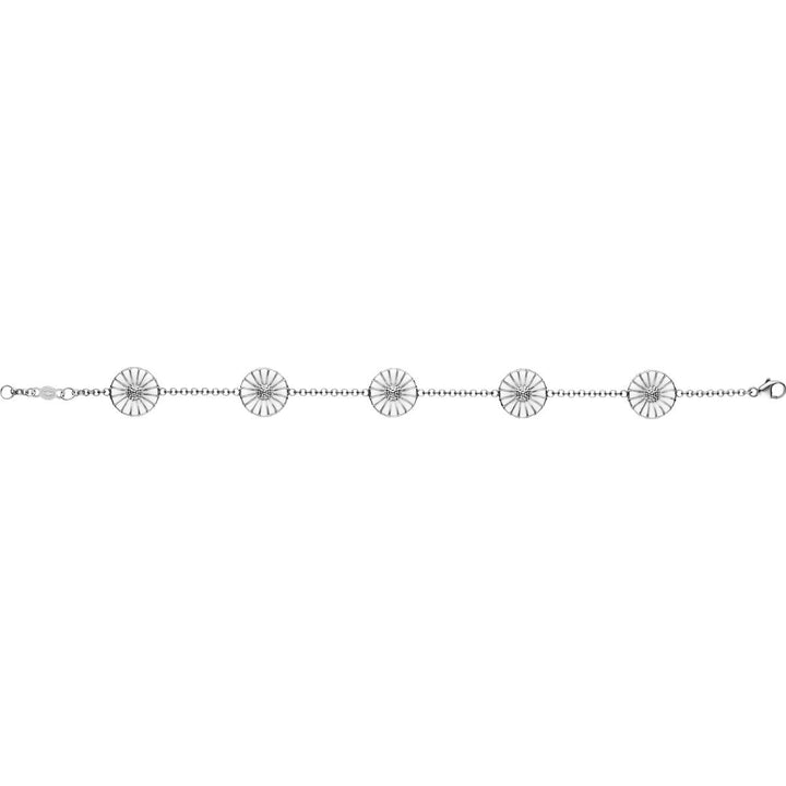 Marguerit 11 mm. Sølv Armbånd