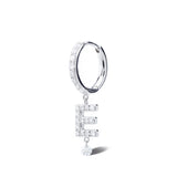 Pavé Alphabet Piercing 18K Whitegold Hoop w. Diamonds