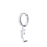 Pavé Alphabet Piercing 18K Whitegold Hoop w. Diamonds