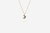 IX C Letter 22K Gold Plated Pendant