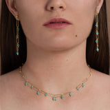 Cordelia 18K Gold Plated Necklace w. Amazonite