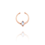 Petit Swinging 18K Rosegold Ear Cuff w. Topaz & Amethyst