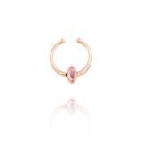 Petit Swinging 18K Rosegold Ear Cuff w. Topaz & Amethyst