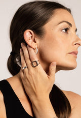 IX Octagon Simple Signet Sølv Ring