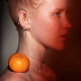 Mini Eight Piercing 18K Gold, Whitegold or Rosegold Earring w. Diamond