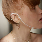 Pavé Star Hoop aus 18K Gold, Weißgold oder Rosegold I Diamant