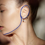 Chakras Piercing 18K Guld Hoop m. Ametyst