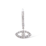 Eye Piercing 18K Gold, Whitegold or Rosegold Hoop w. Diamond