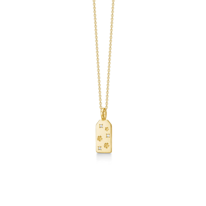 Omamori Blume Gold Plated Halskette w. Zirkonia