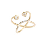 PREMIERE Bryce 18K Gold Ring w. Diamond & Moonstone