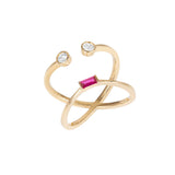 PREMIERE Carina 18K Guld Ring m. Diamant & Rubin
