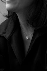 Mellem Circle Nr 01 18K Guld, Hvidguld eller Rosaguld Halskæde m. Diamanter