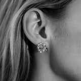 Middle Circle Nr 01 18K Gold, Whitegold or Rosegold Earrings w. Diamonds