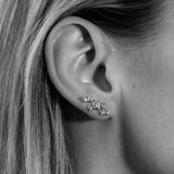 Middle Organic Nr 04 18K Gold, Whitegold or Rosegold Earrings w. Diamonds